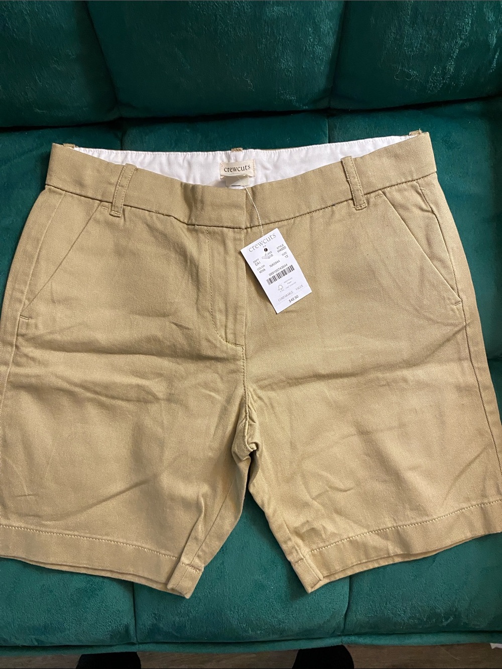 Crewcuts Tan Chino Shorts with Front Pockets